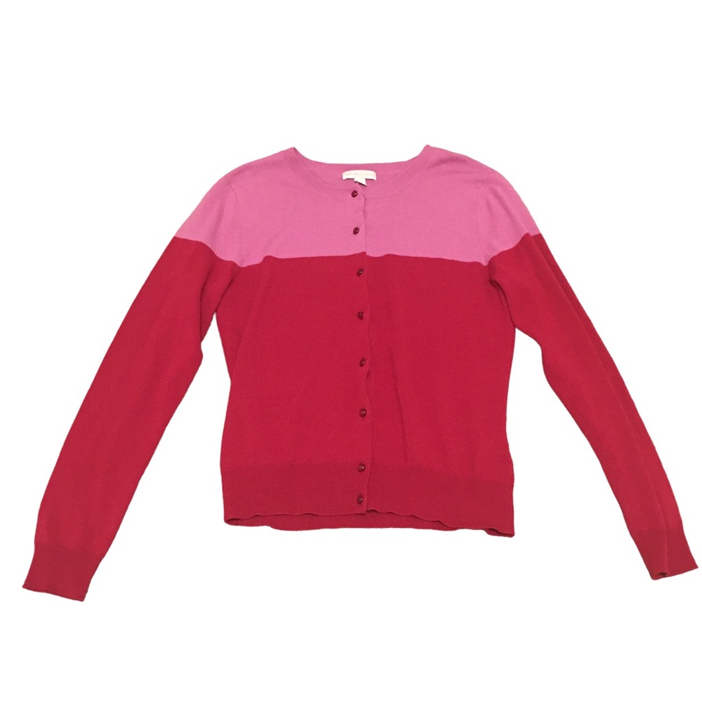 Sold🔥 Last Chance 🔥 New York  & Company Long Sleeve Cardigan Pink/Red Sz L